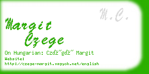 margit czege business card